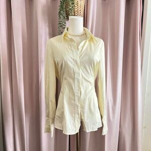 Elegant Cream Button-Up Women's Top